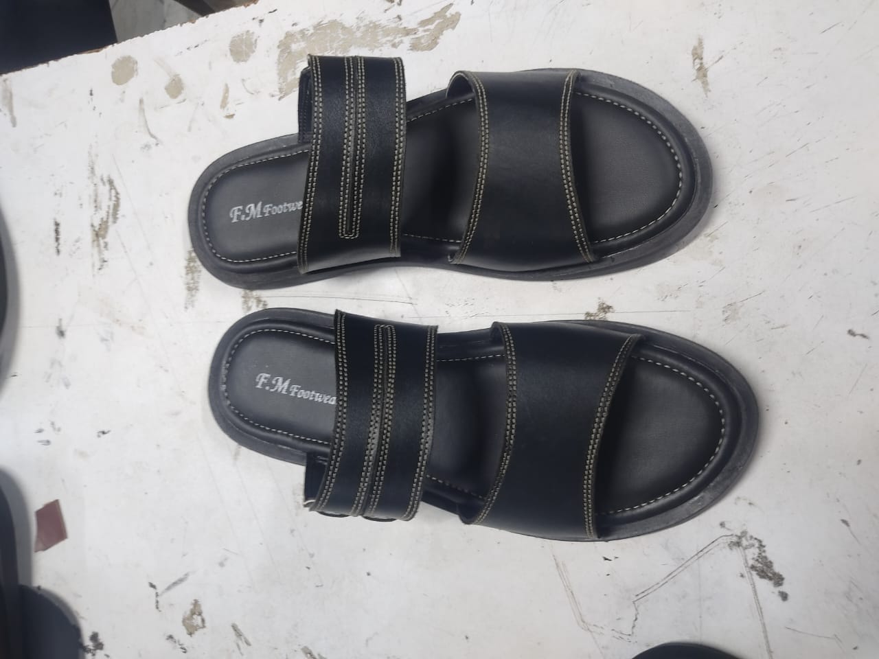 Men's Black Slip-on Sandal